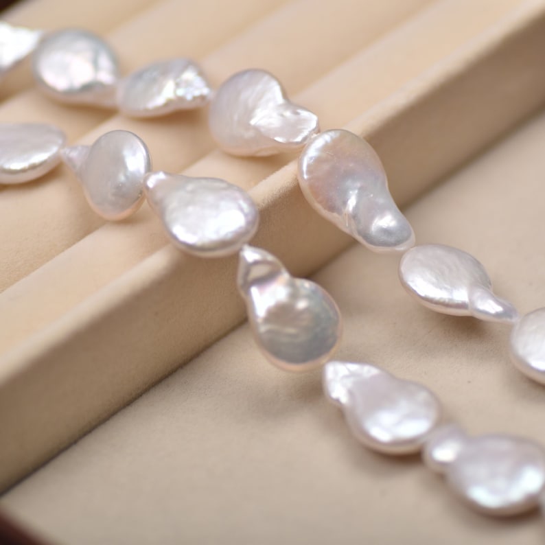 13*17mm Baroque droplets freshwater pearl strand