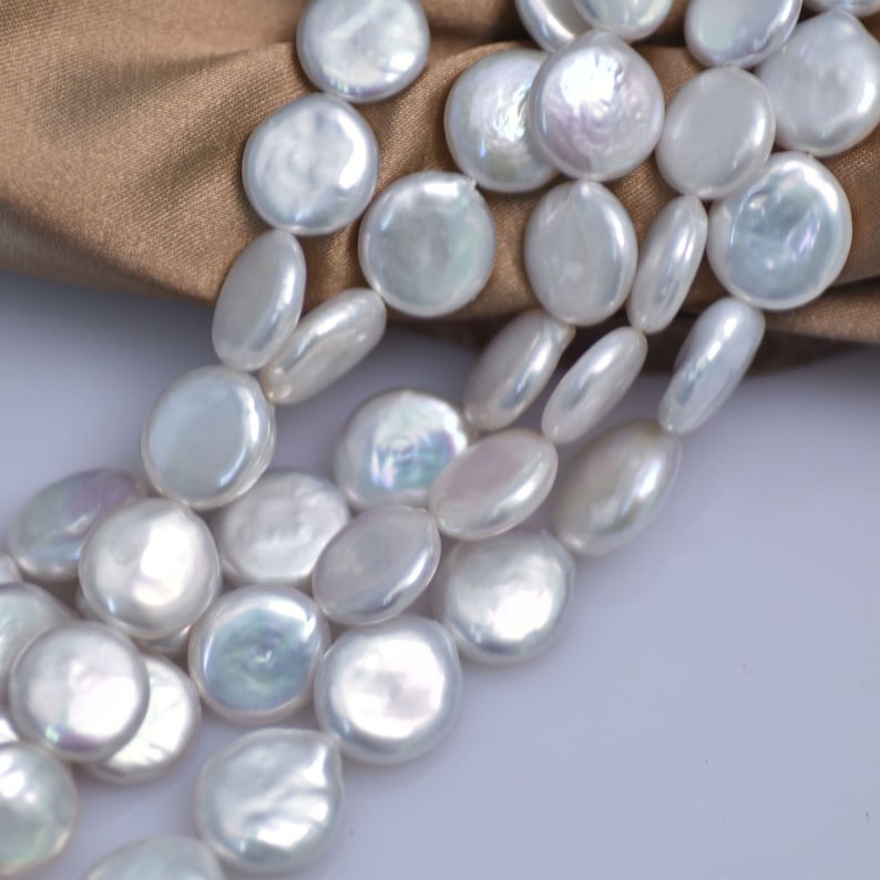 11-12mm Baroque Coin Pearl Strand, 35-37pcs