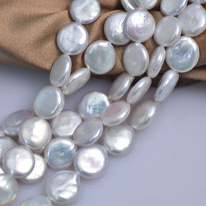 11-12mm Baroque Coin Pearl Strand, 35-37pcs