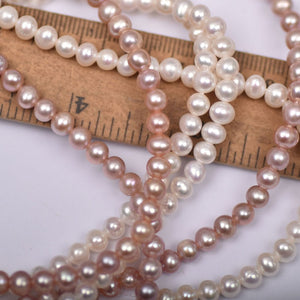 AA 4.5-5mm nearly round pearl strand
