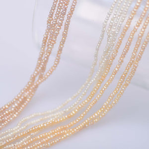 AA 1.5-1.8mm Tiny freshwater button pearl strand
