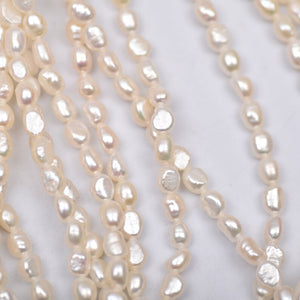 AA 5-6mm oval nugget pearl strand