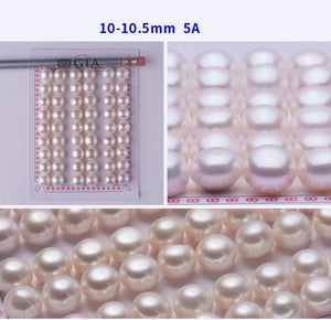 5A 2-13mm button pearl half drilled, loose pearl, Freshwater pearls, Loose button pearls, diy jewelry making, pearls