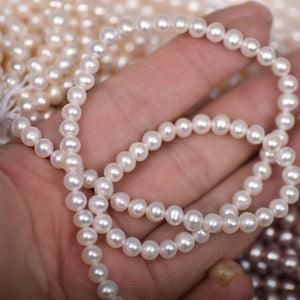 AA 4.5-5mm nearly round pearl strand