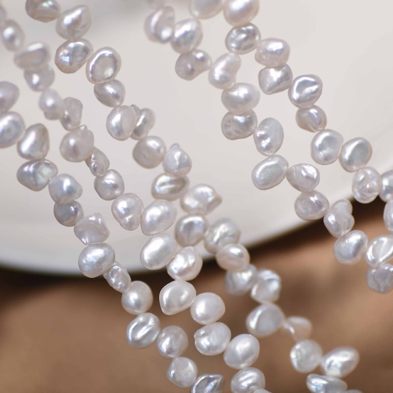 5-6mm small baroque pearl strand
