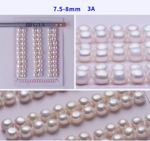 3A 5-13mm button pearl half drilled, loose pearl