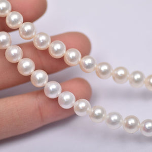 AAAA 7-8mm round white pearl strand