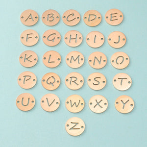 Stainless steel 13mm alphabet pendant