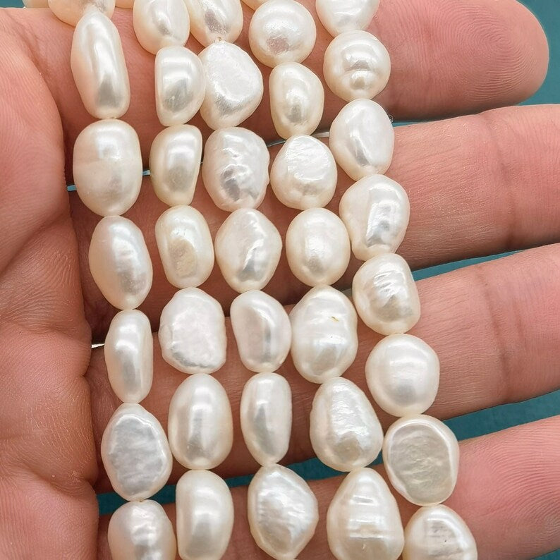 A+ 7-8mm oval nugget pearls