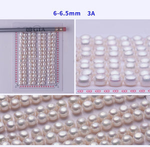 3A 5-13mm button pearl half drilled, loose pearl