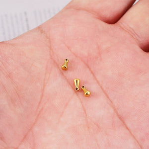 3x6mm stainless steel water droplet extension charm