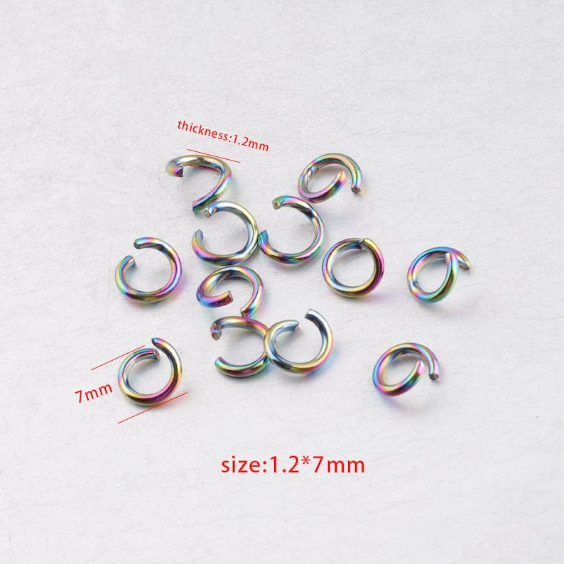 1.2 * 7mm stainless steel jump ring