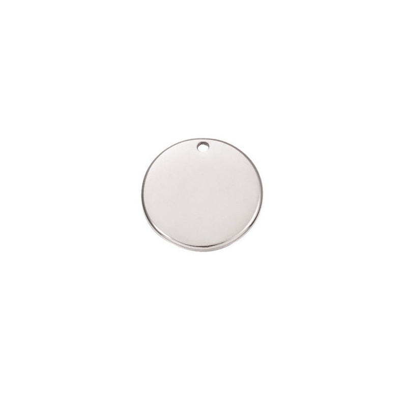 Personalized Stainless Steel Round Tags, 12mm 15mm 20mm Circle Disc Tags for Engraving