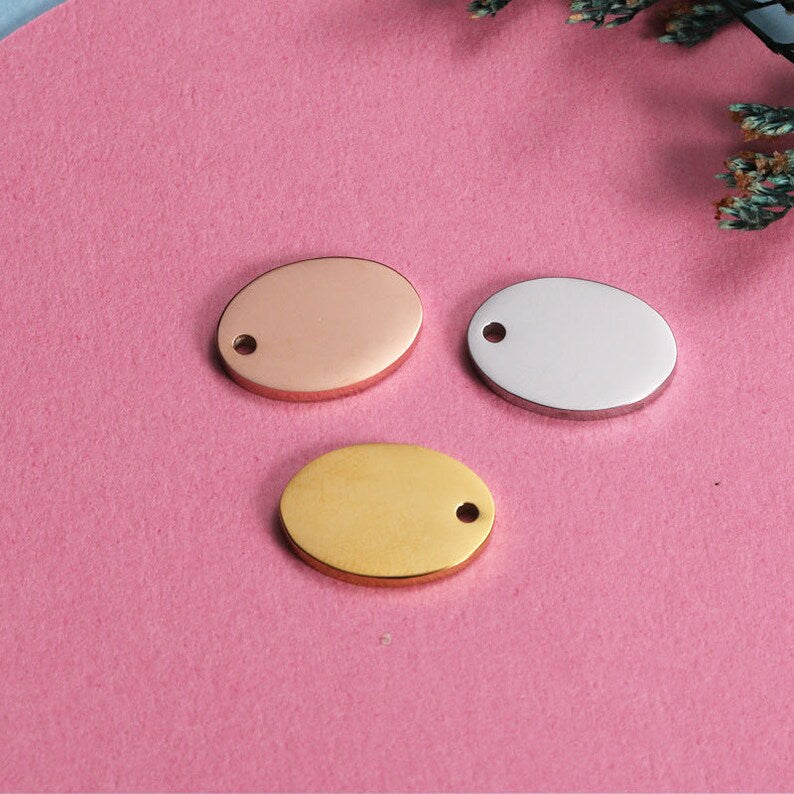 16x12mm Oval Engravable Tags Wholesale