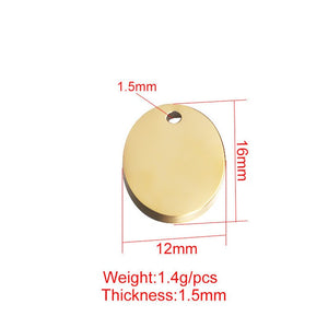 10mm Custom Oval Wholesale Tags