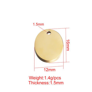 16x12mm Oval Engravable Tags Wholesale