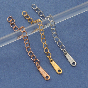 5cm stainless steel droplet tag necklace extension chain