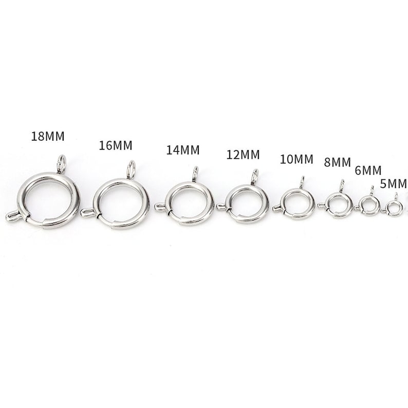 5-18mm stainless steel spring ring clasp