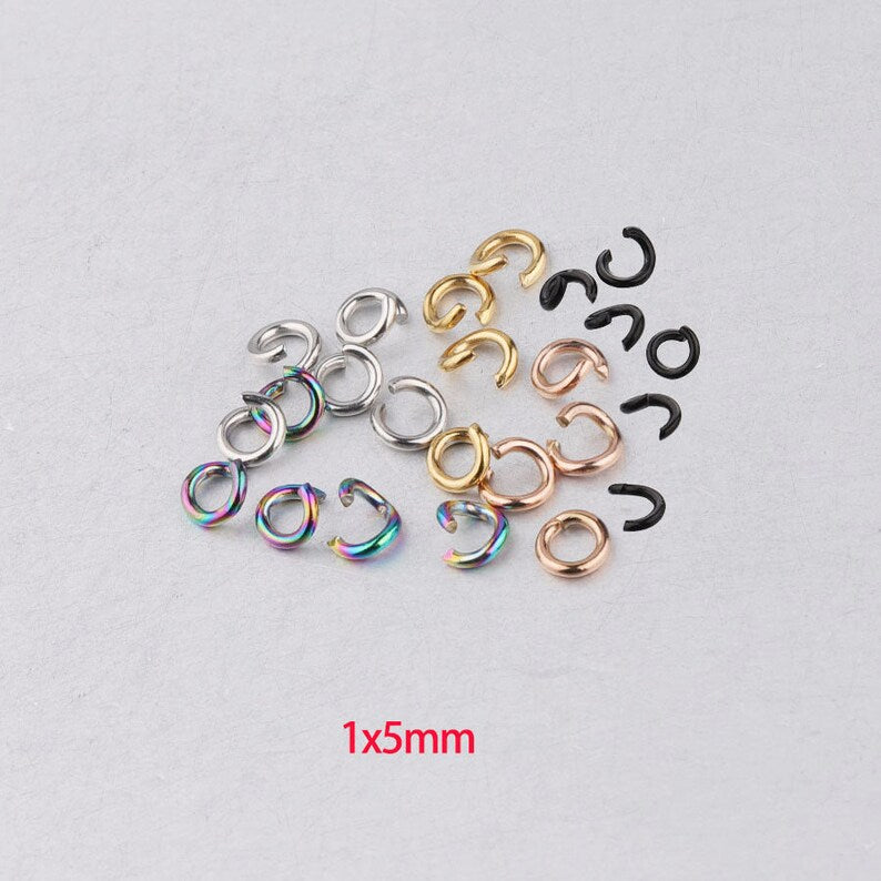 1*5mm stainless steel jump ring