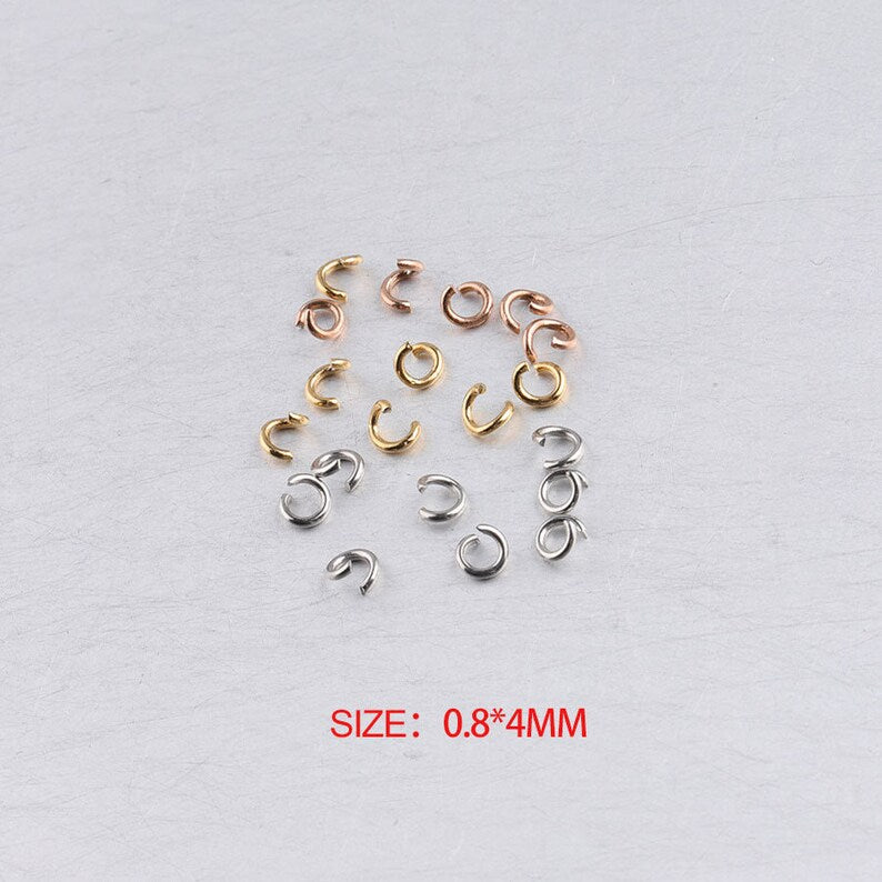 0.8 * 4mm stainless steel jump ring