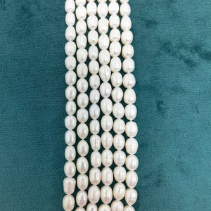 AA+ 7-8mm white freshwater rice pearls