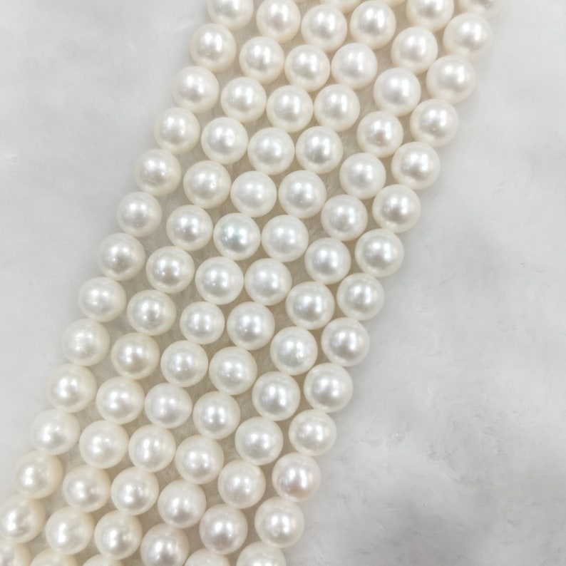 AA High Luster 7-8mm Round Freshwater Pearls