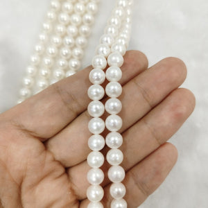AA High Luster 7-8mm Round Freshwater Pearls