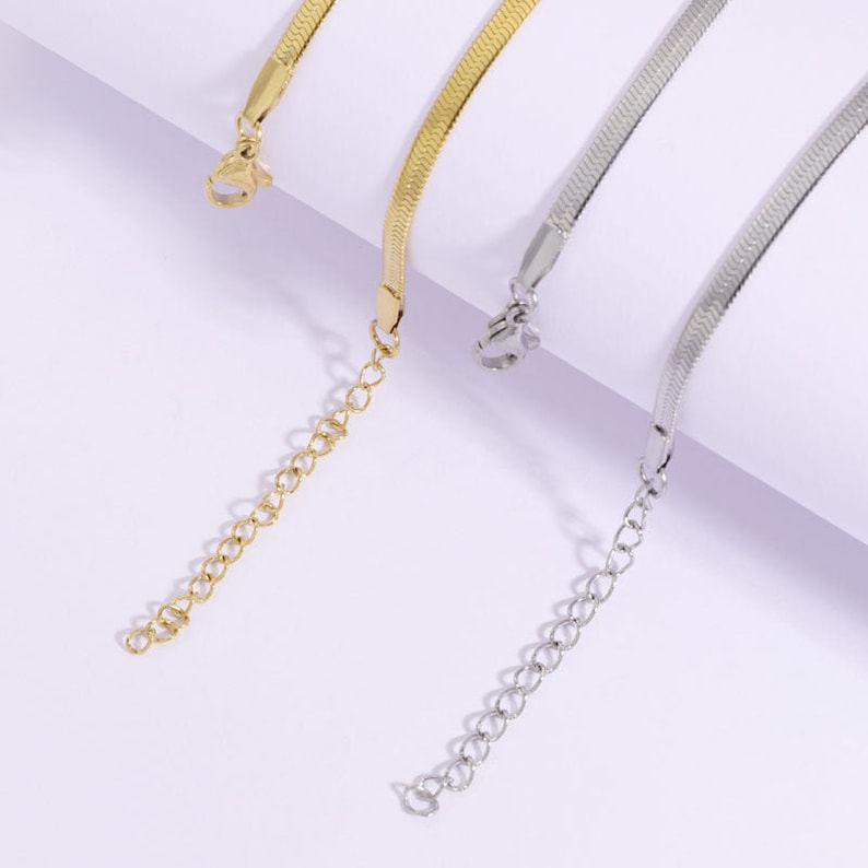 Stainless steel flat snake chain 40/45cm