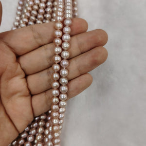 AA High Luster 6-7mm Round Lavender Freshwater Pearls