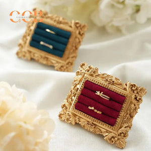 Vintage Gold Ring Display Jewelry Holder for Wedding Photography Props