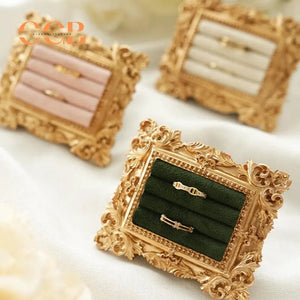 Vintage Gold Ring Display Jewelry Holder for Wedding Photography Props