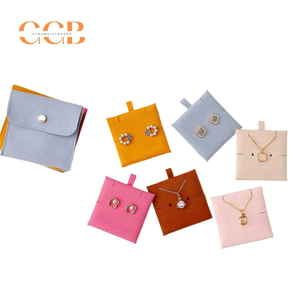 10pcs blue Microfiber Set Jewelry Pouches