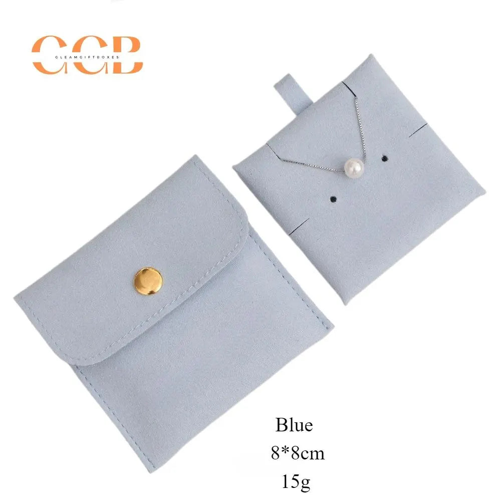 10pcs blue Microfiber Set Jewelry Pouches