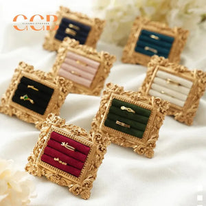 Vintage Gold Ring Display Jewelry Holder for Wedding Photography Props