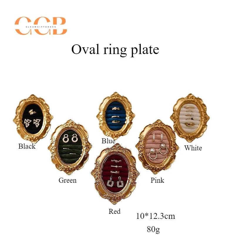 Vintage Gold Ring Display Jewelry Holder for Wedding Photography Props
