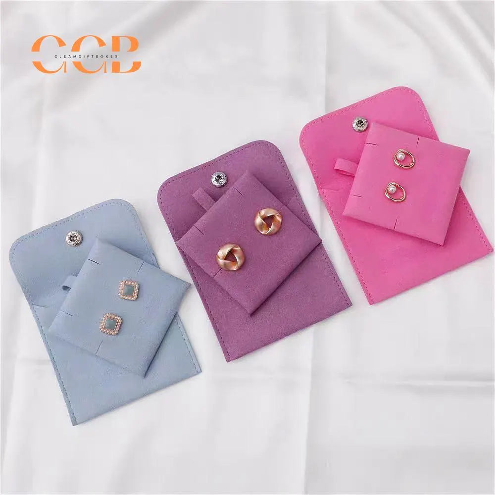 10pcs purple Microfiber Set Jewelry Pouches