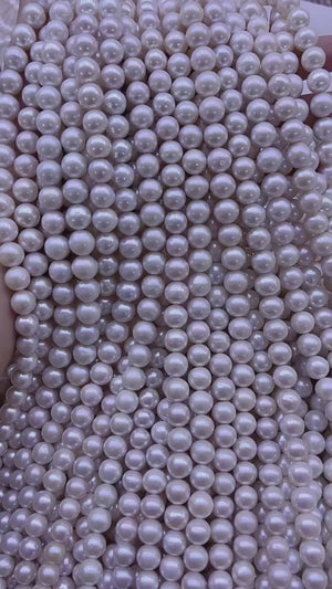 4A 11–12mm Near-Round Edison Freshwater Pearls, High Luster Beads