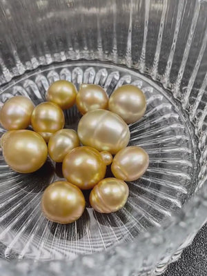 3A Baroque South Sea Gold Pearl 9–14mm Loose Single Bead