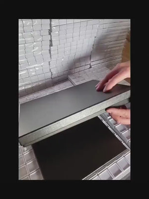 Acrylic square loose stone box with PU leather display tray