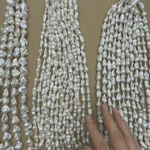 4A 11–18mm Baroque Flameball Pearl Strand, Irregular DIY Pearls Bulk