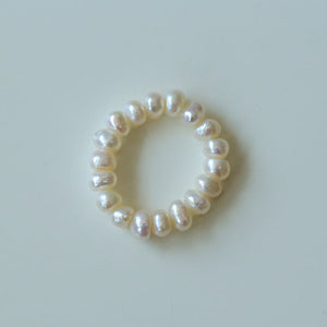 Stacked Irregular Pearl Rings