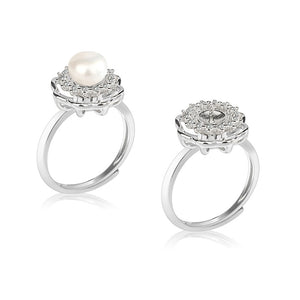 Vintage look pearl ring setting