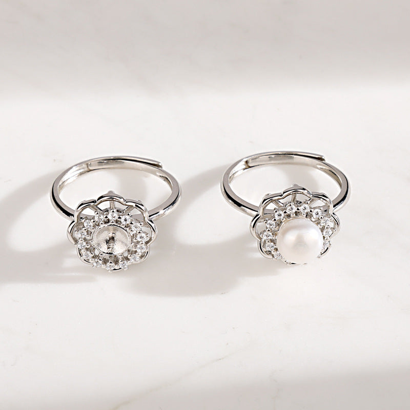 Vintage look pearl ring setting